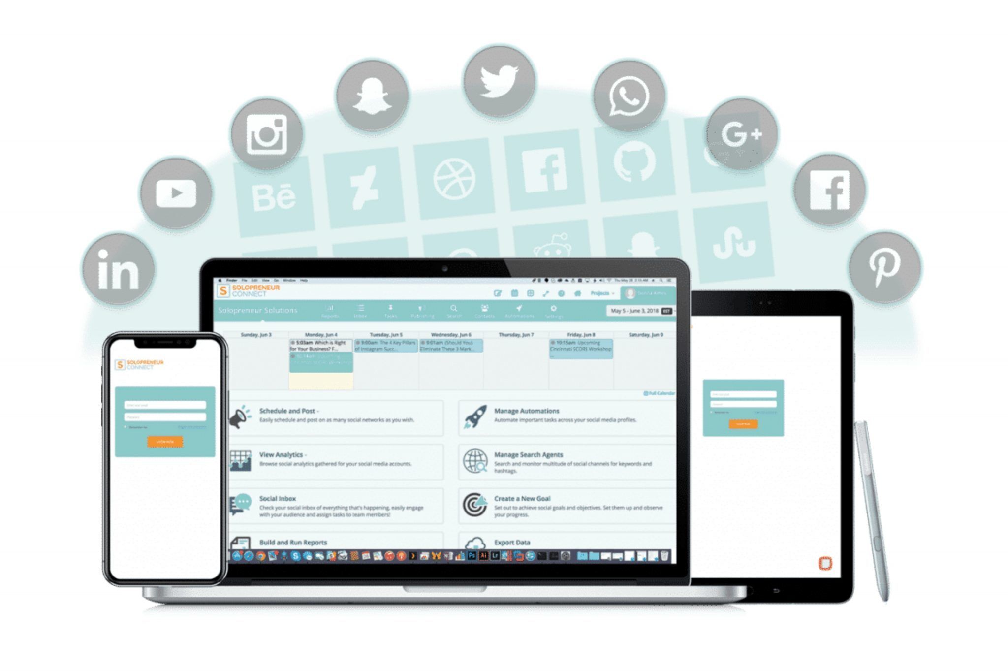 Solopreneur Connect Social Media Feature